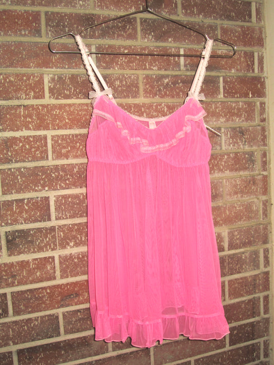 00s VS hot pink ruffle babydoll