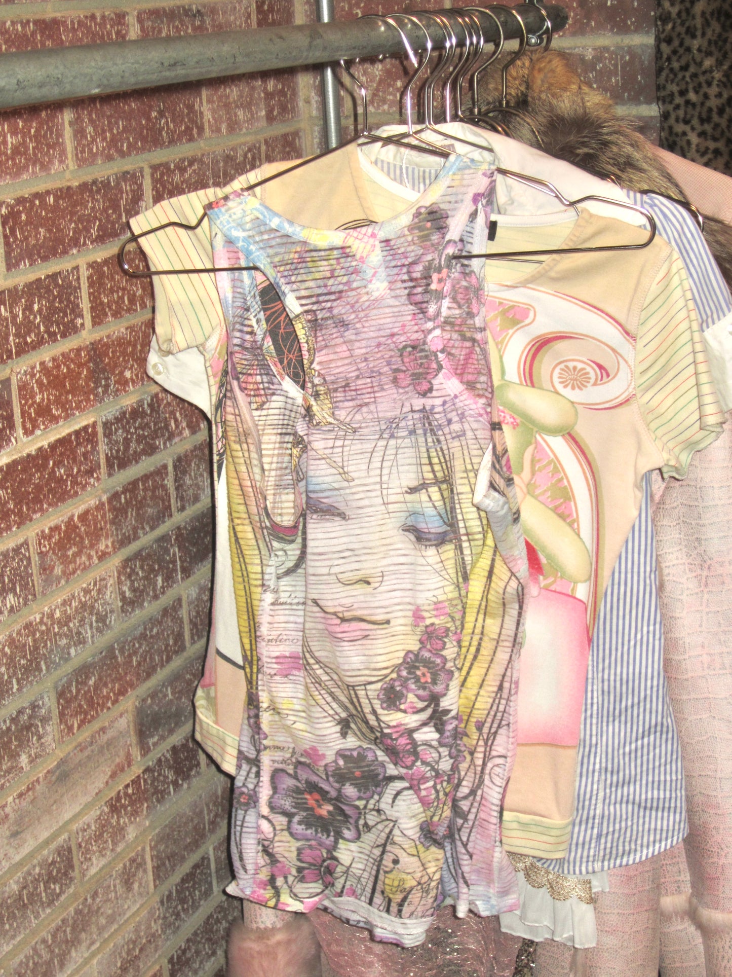 Y2K stretchy sheer glitter tank