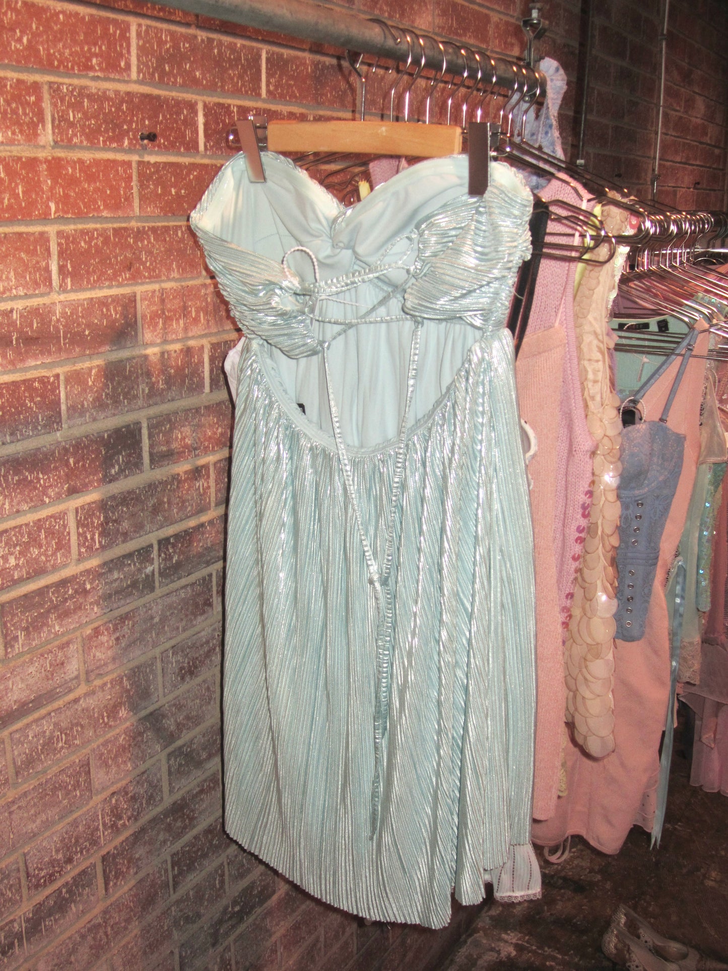 00s vintage blue turquoise Ibiza dress