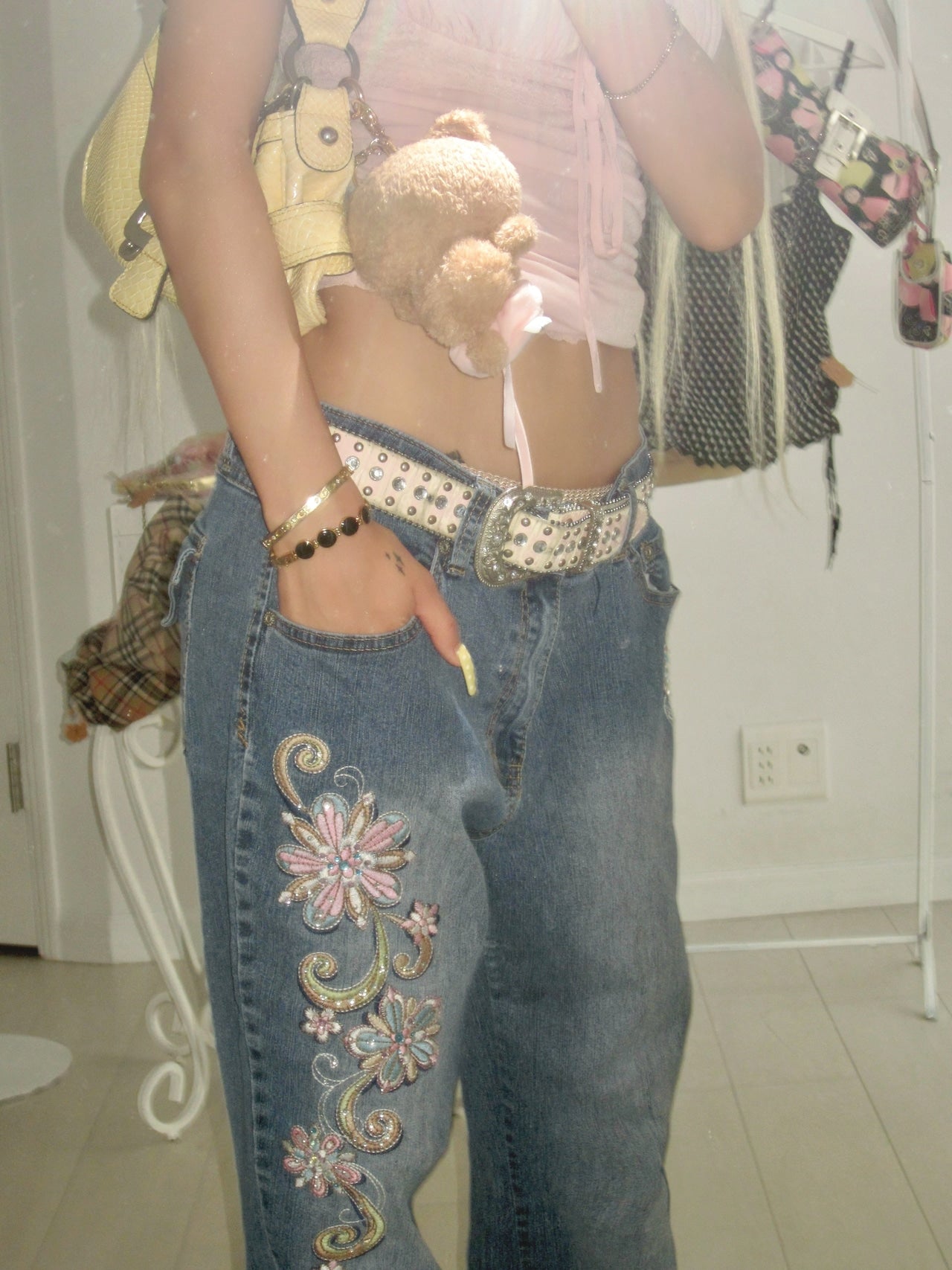 Y2K angels super embroidered denim