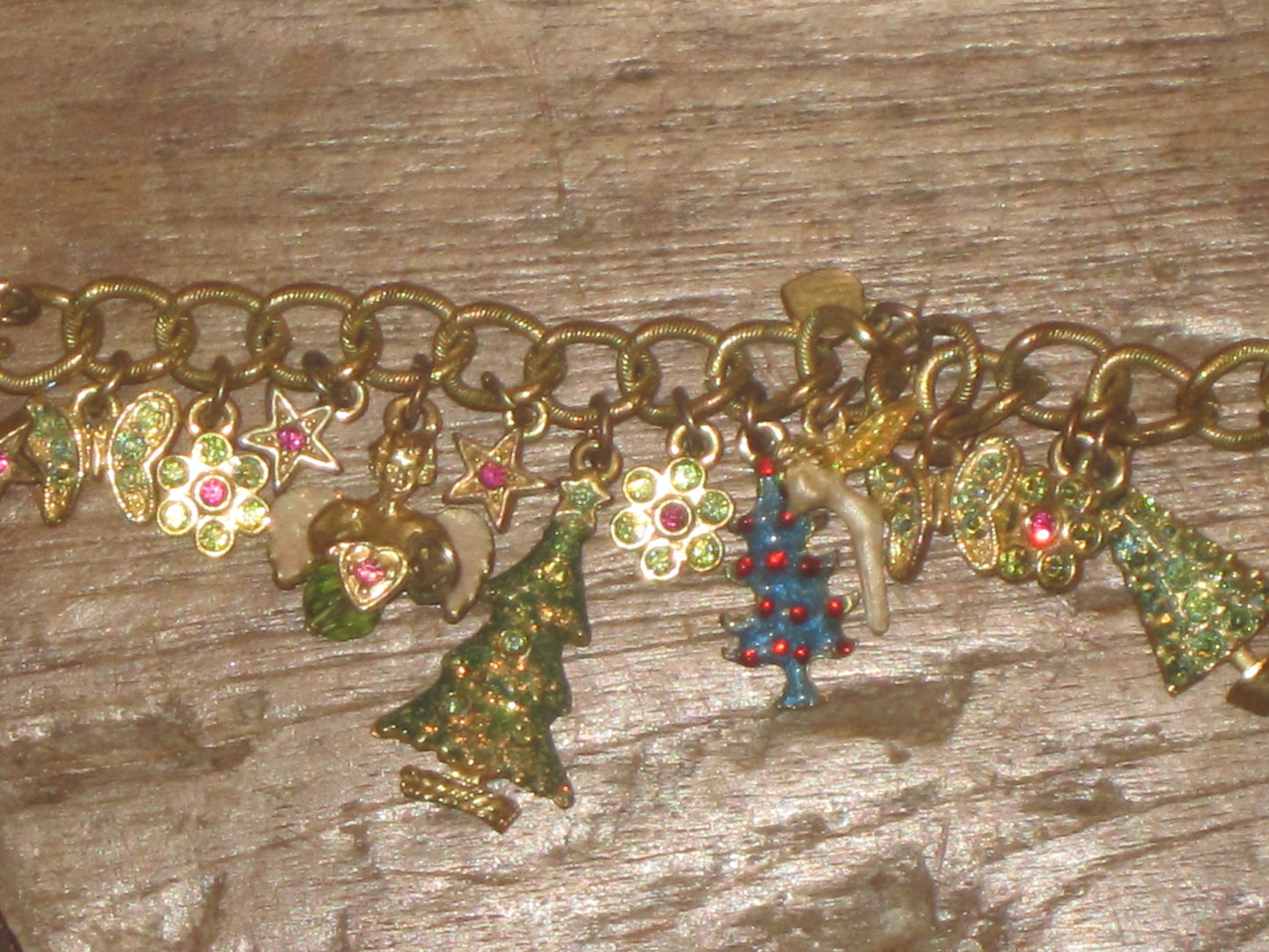 Vintage authentic Christmas charm bracelet