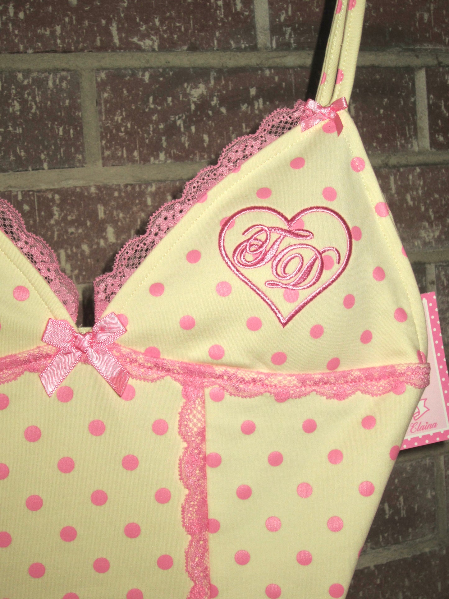 Strawberry custard camisole