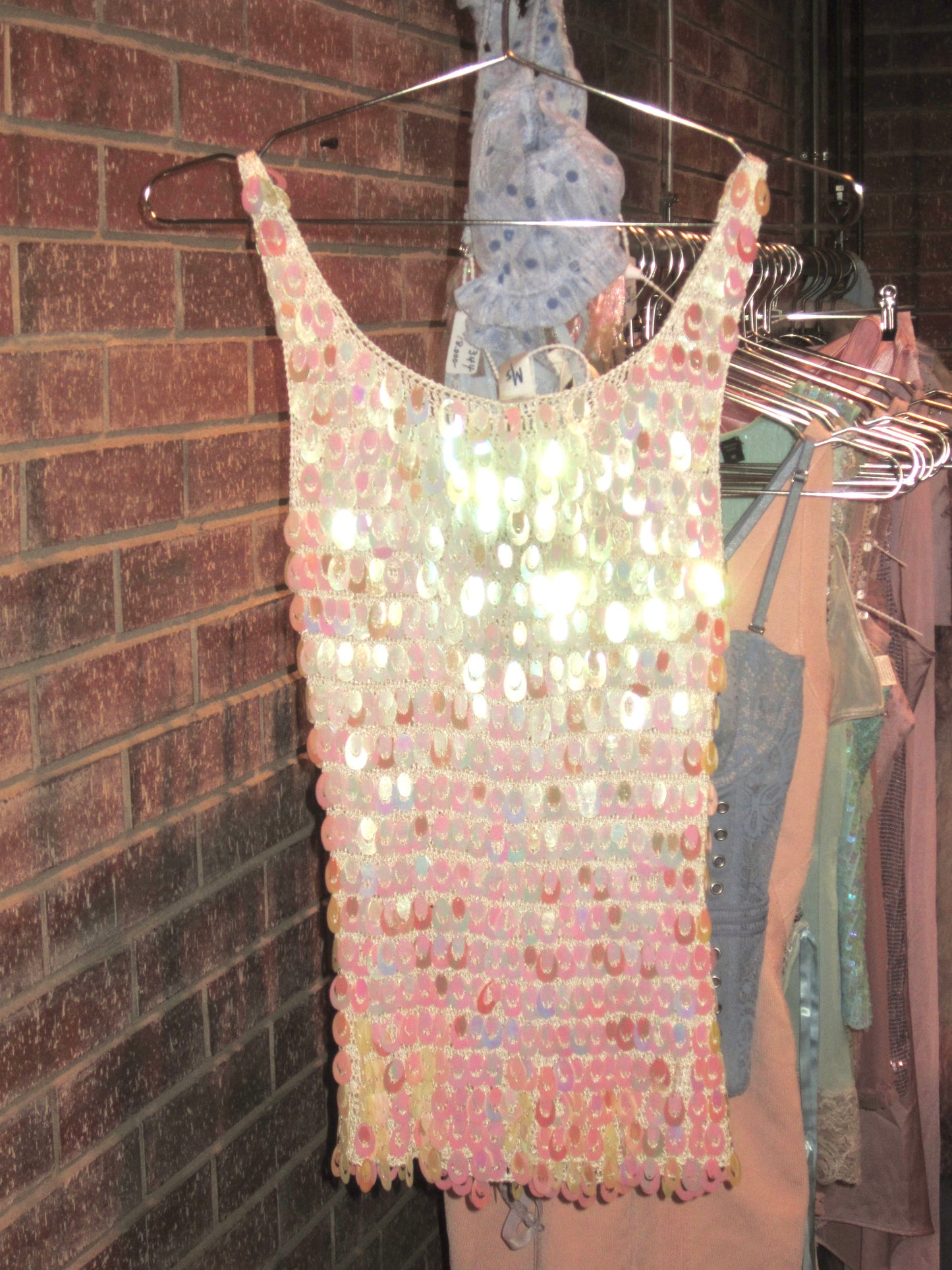 00s Ibiza sequin party top