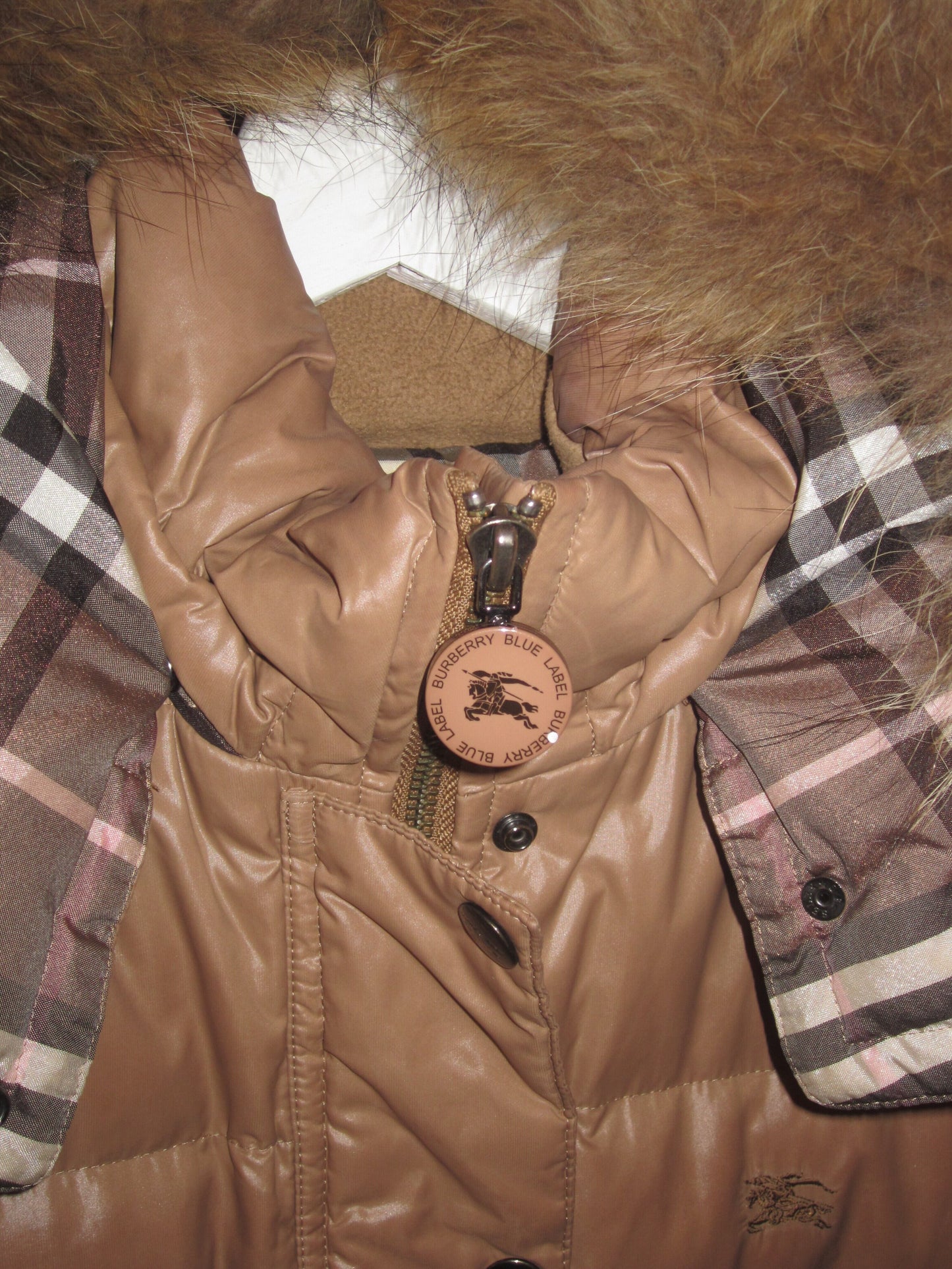 Burberry chocolate puffer down jacket