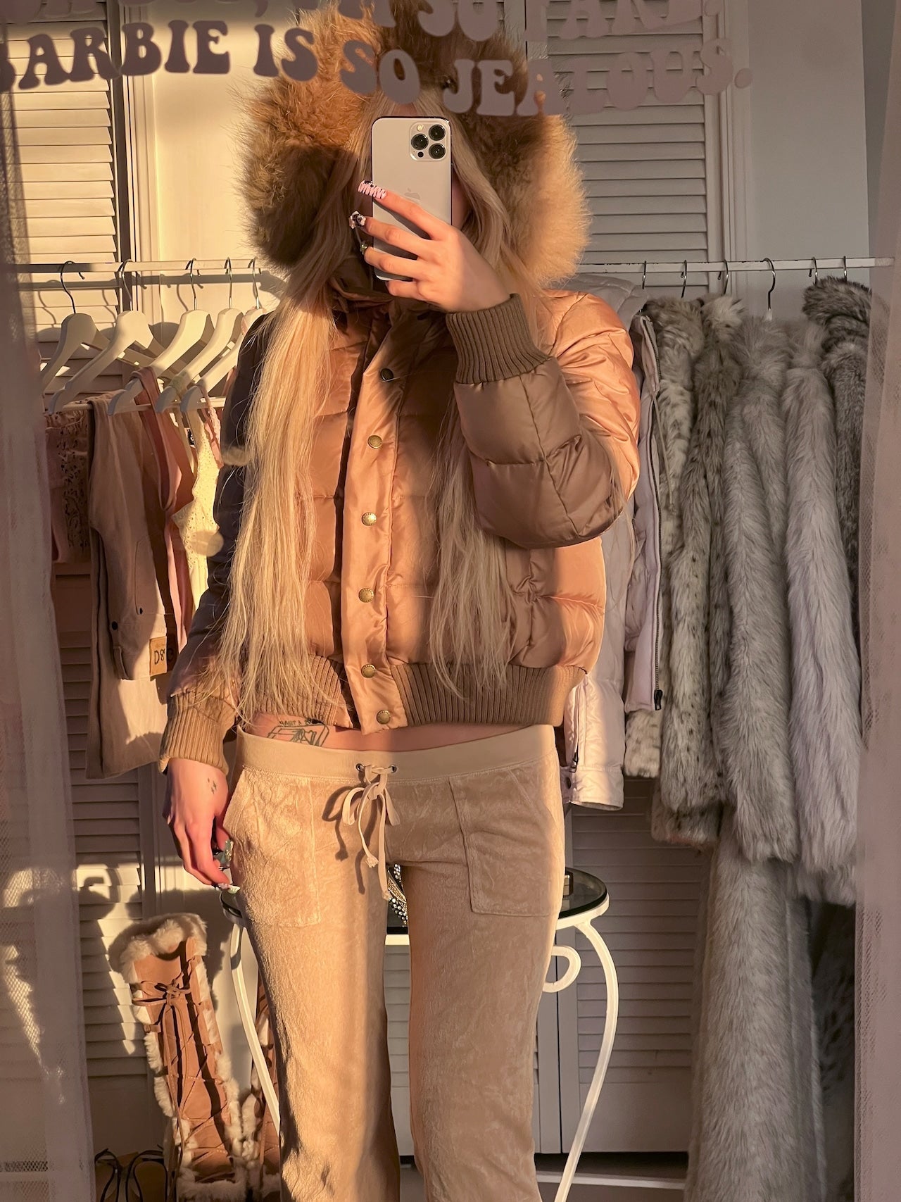 Burberry brown down jacket