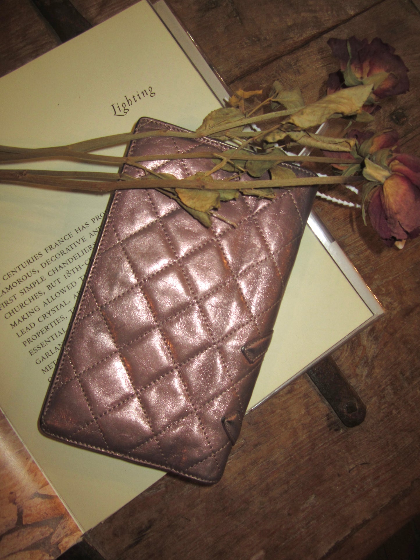 Vintage Chanel lamb skin wallet