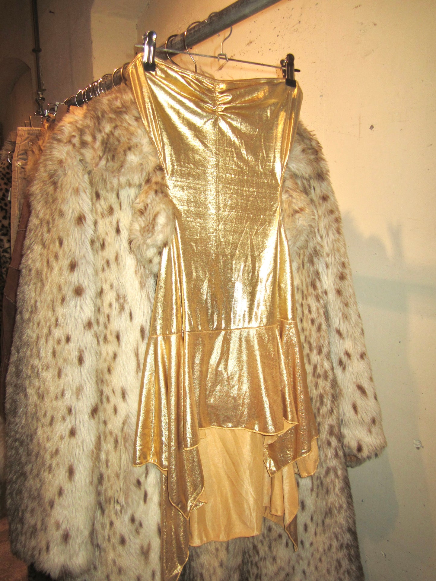 00s golden bodycon dress