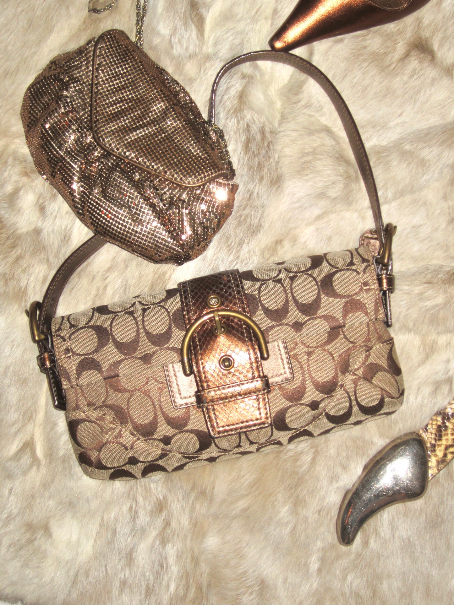 Old coach bronze bag