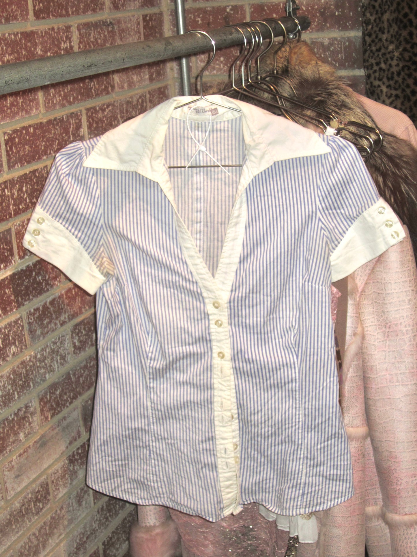 00s US Sabrina striped shirt