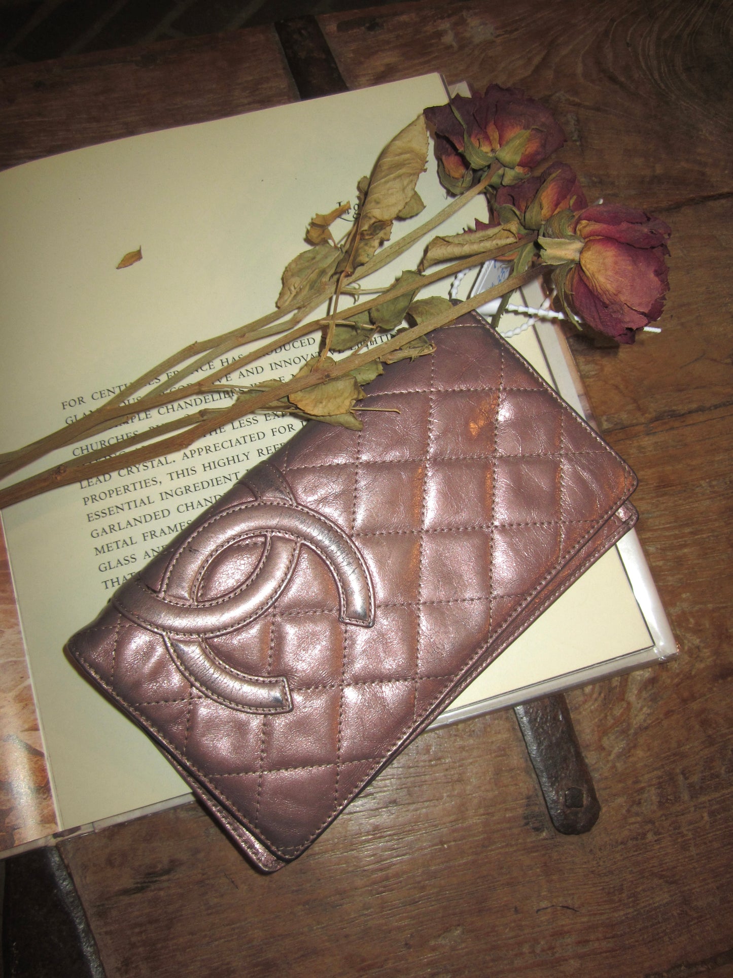 Vintage Chanel lamb skin wallet