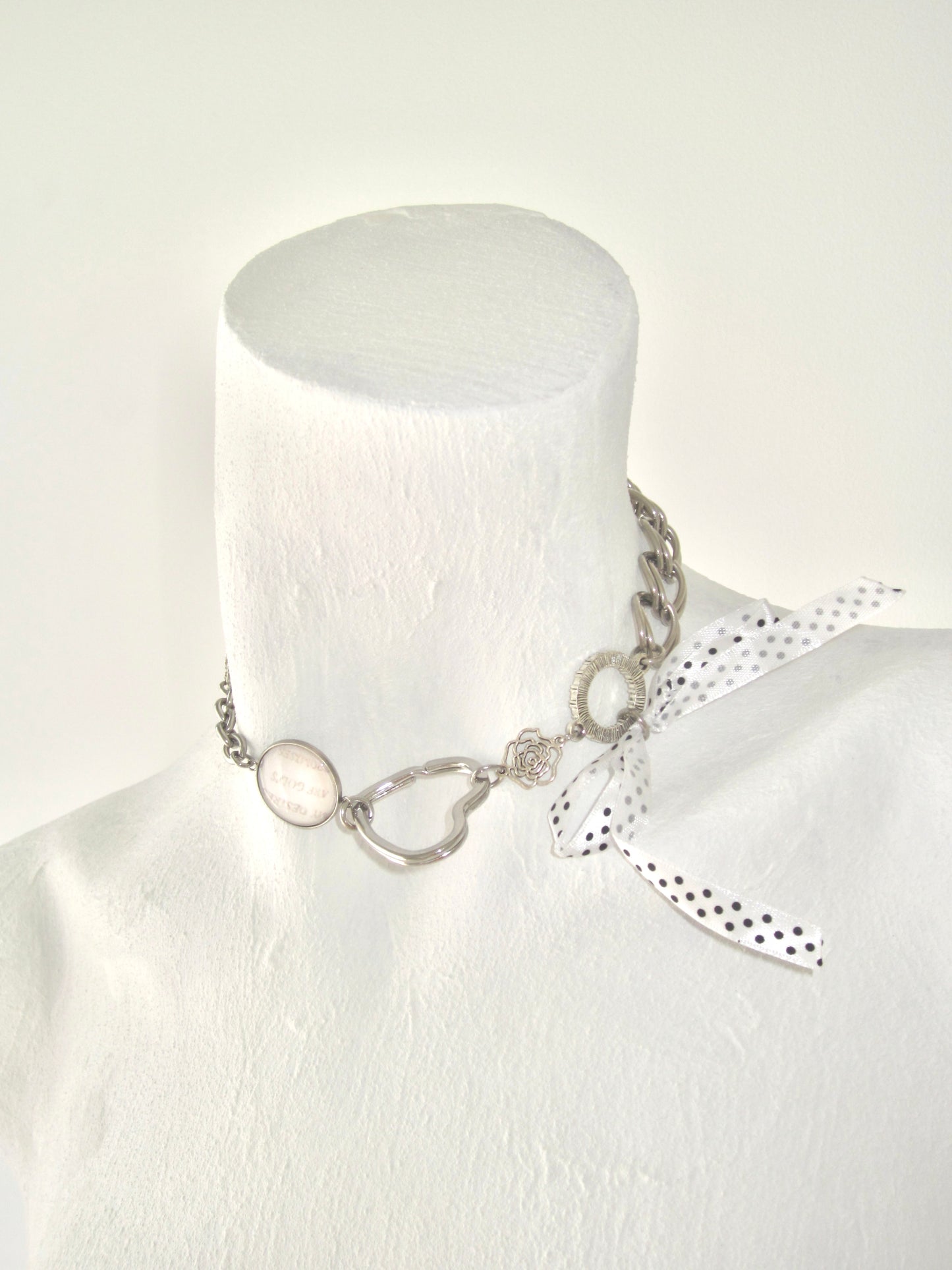 “Heartwired” handmade necklace