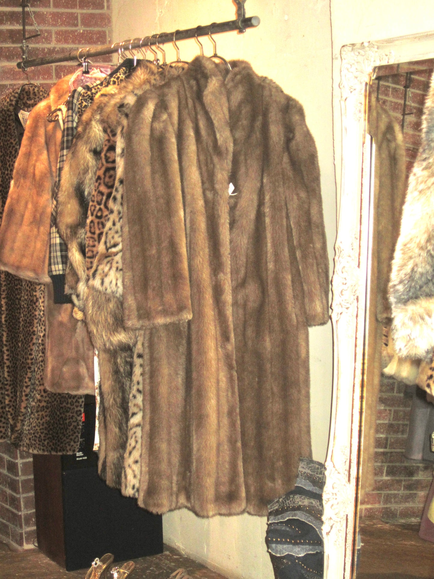 00s US faux teddy long coat