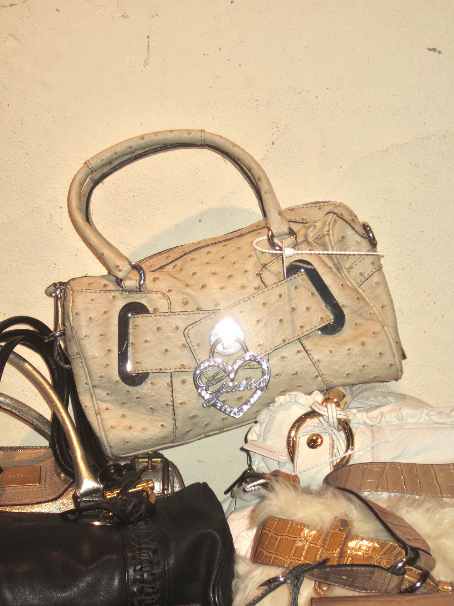 Y2K guess ostrich handbag