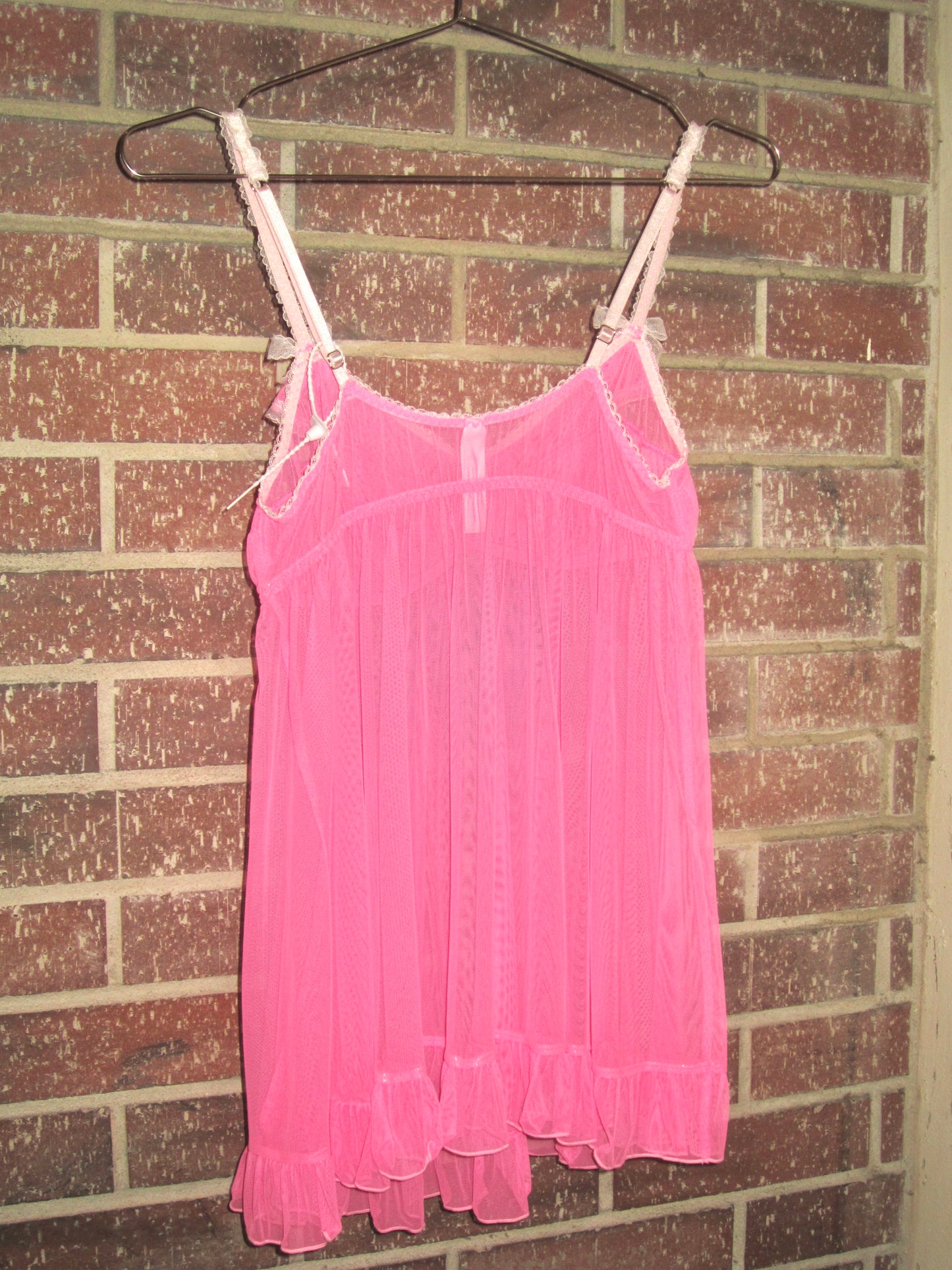 00s VS hot pink ruffle babydoll
