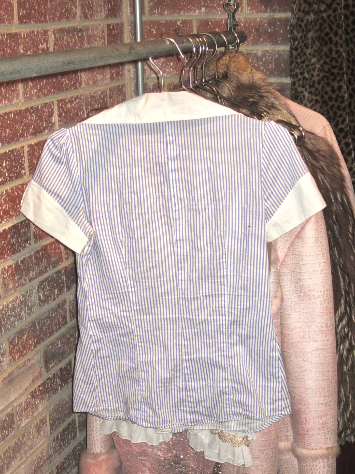 00s US Sabrina striped shirt
