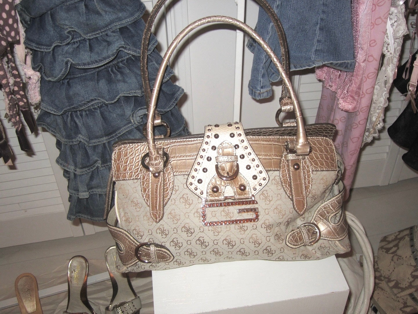 00s guess monogram bag