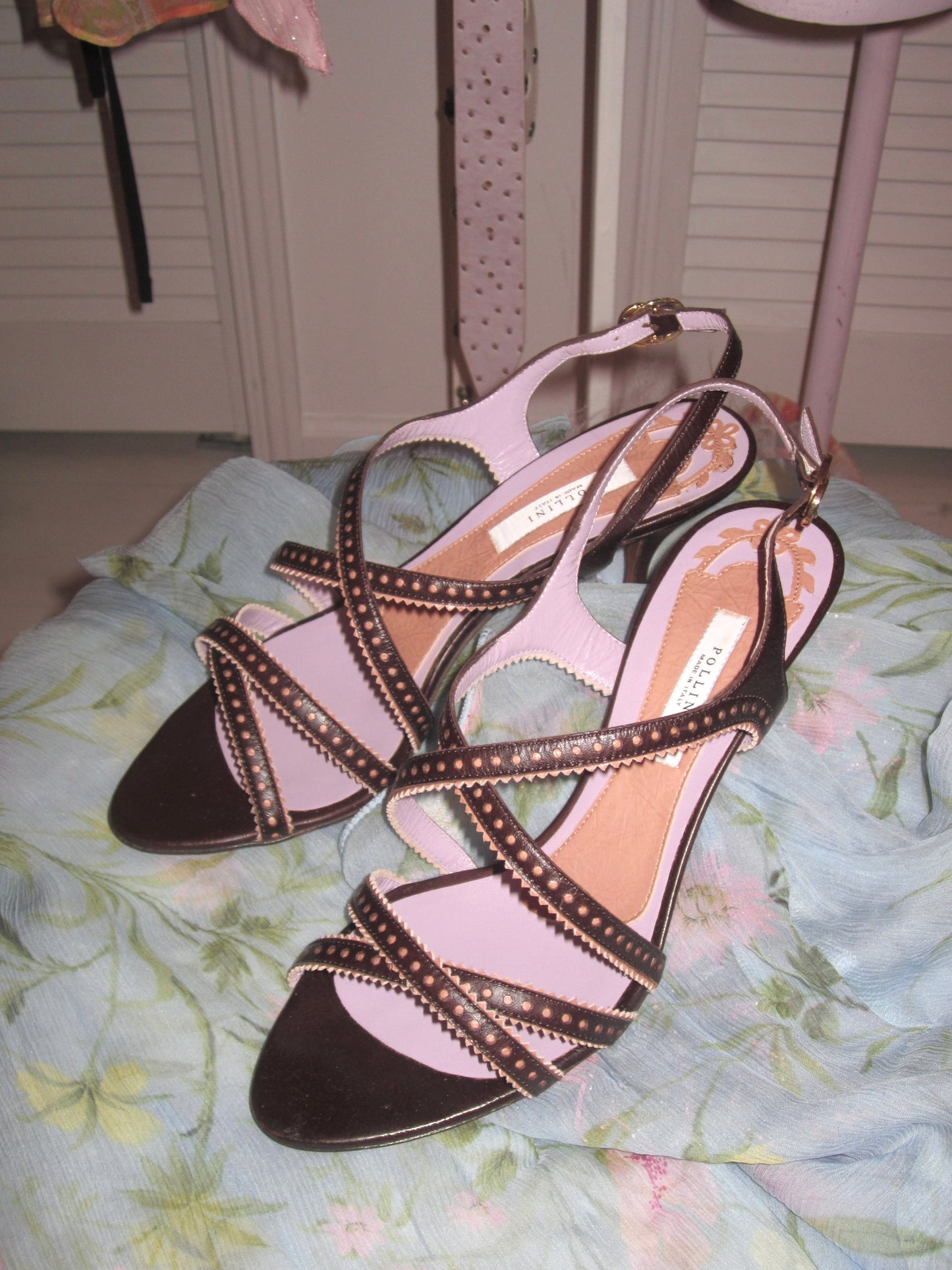 Vintage Italian leather heel
