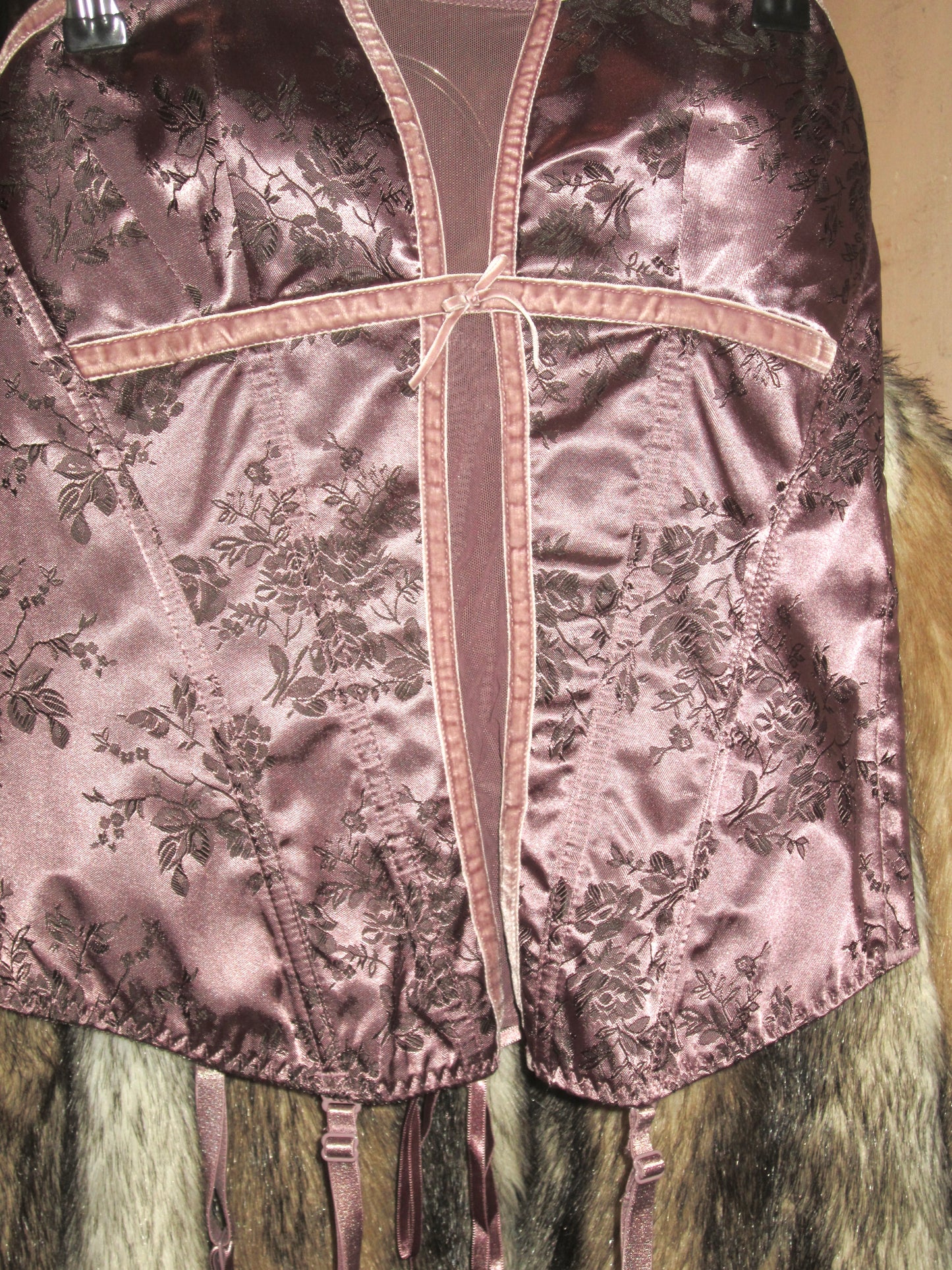 00s US bronze meshed corset