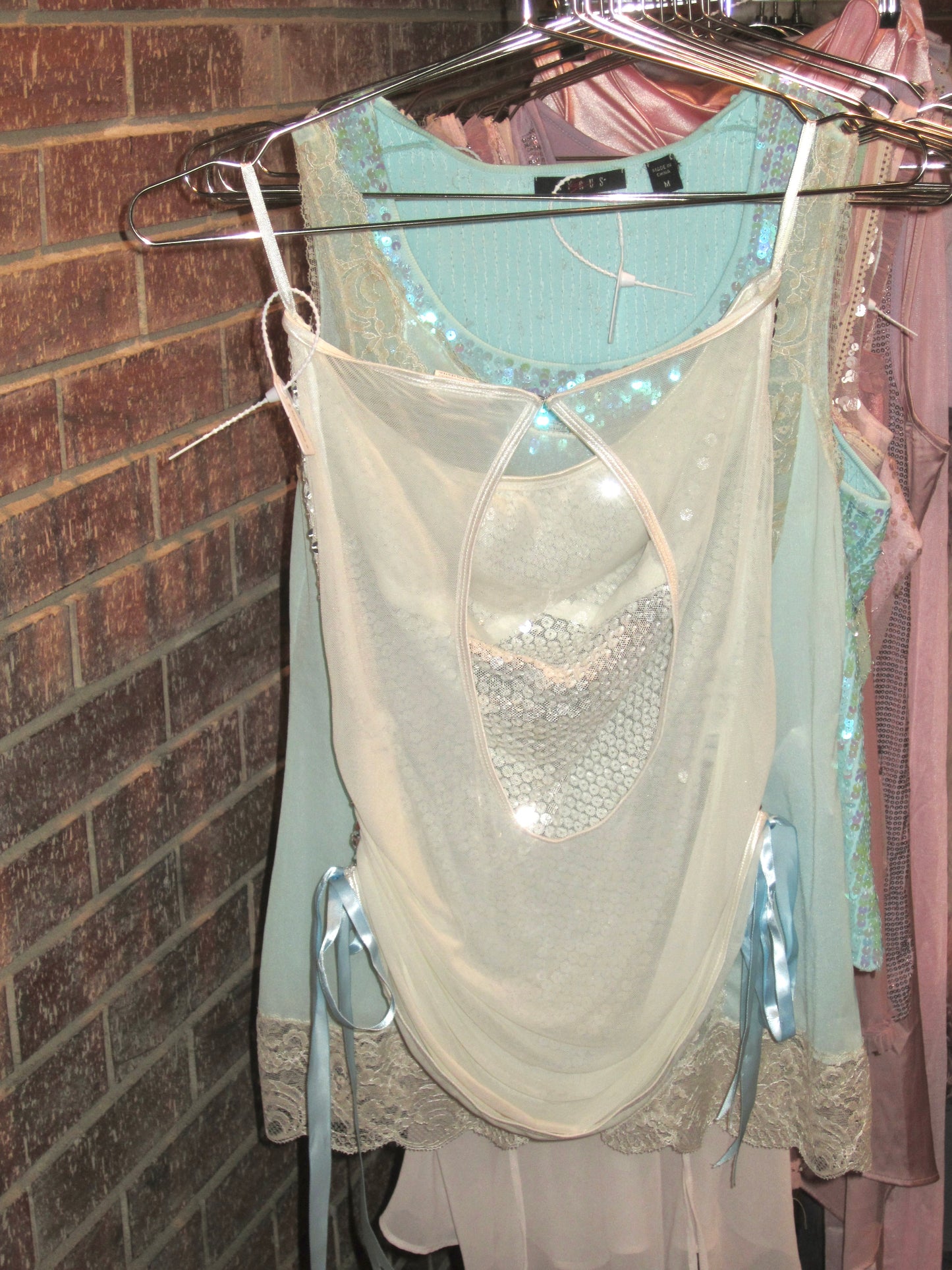 00s US vintage Hollywood sequin top