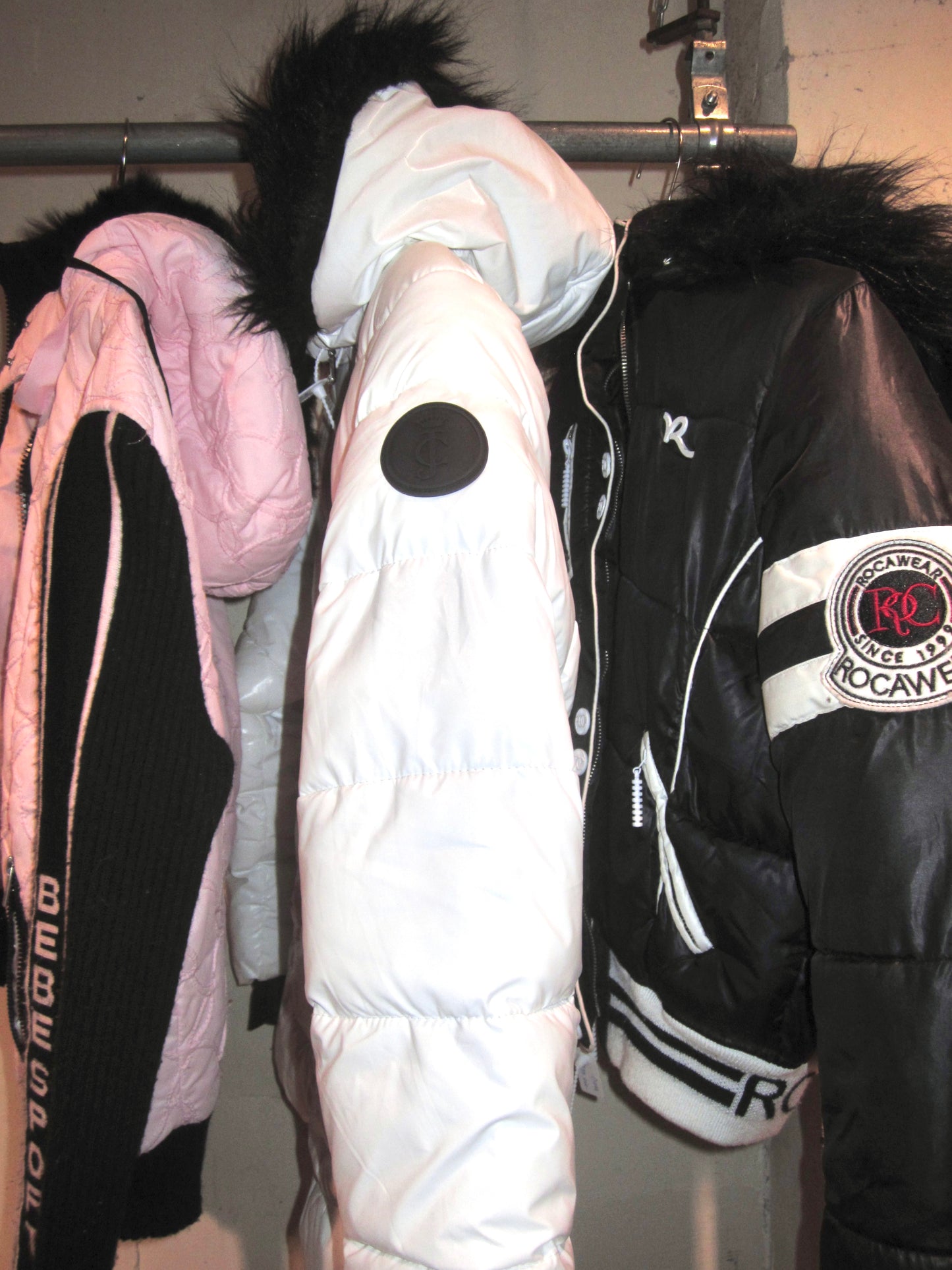 Y2K juicy couture White puffer zip up