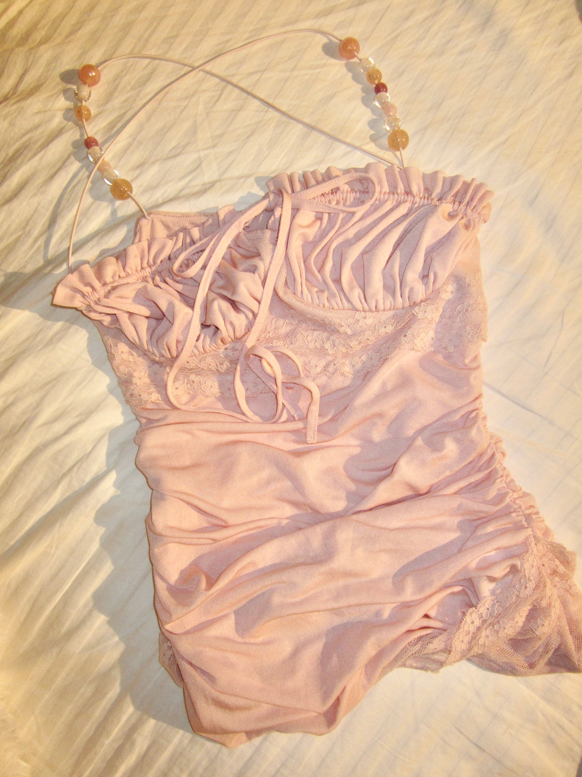 Pink Beaded Whispers