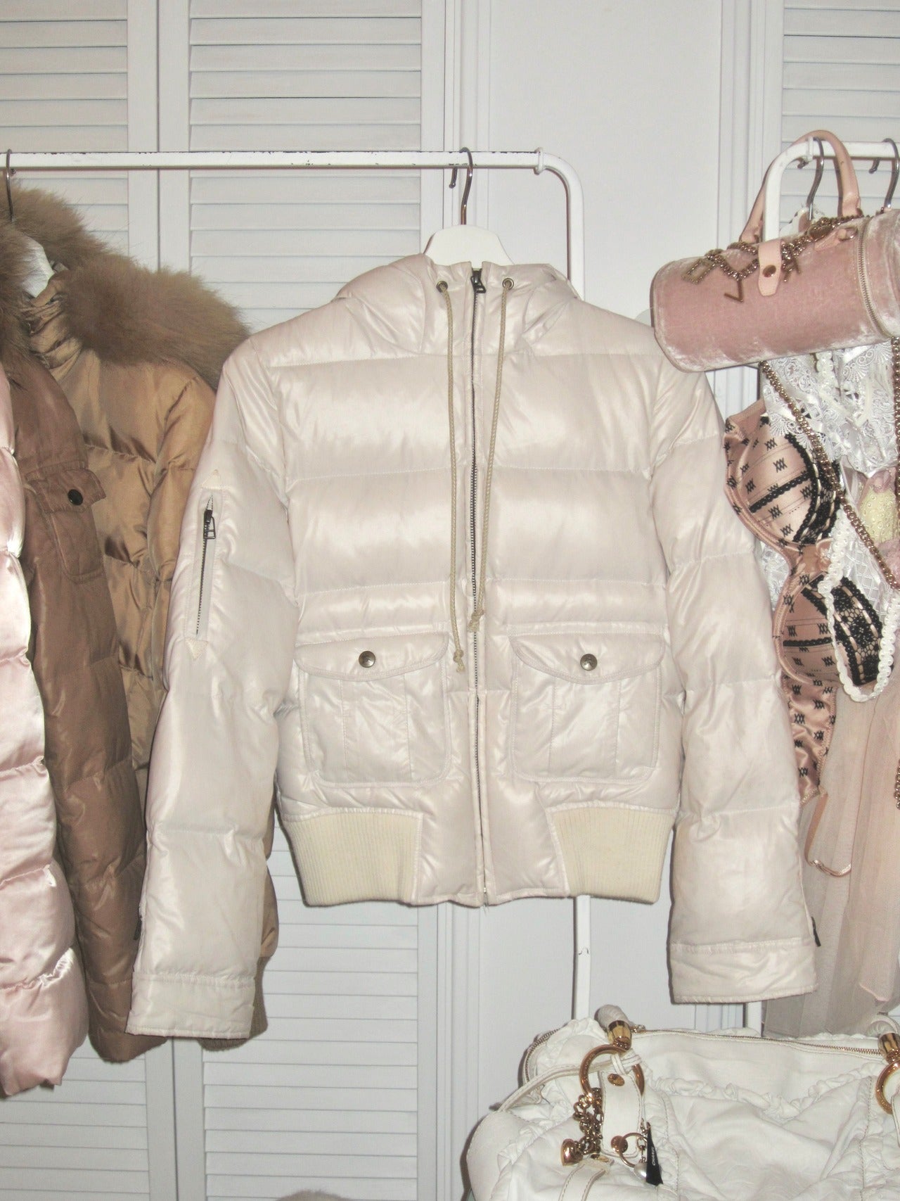 Burberry white puffer down jacket