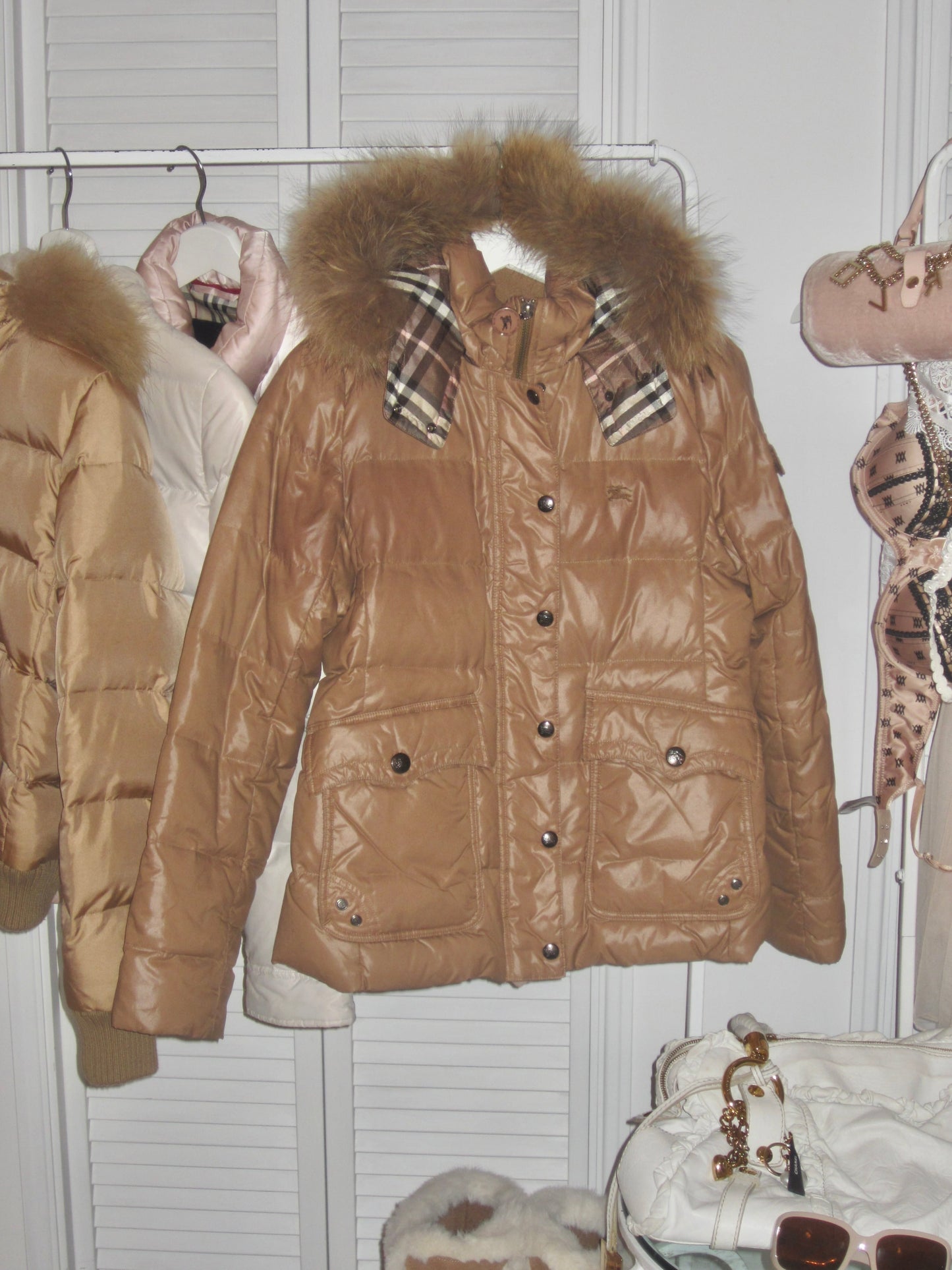 Burberry chocolate puffer down jacket