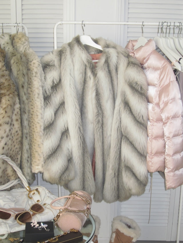 Vintage classic Holiday faux fur coat