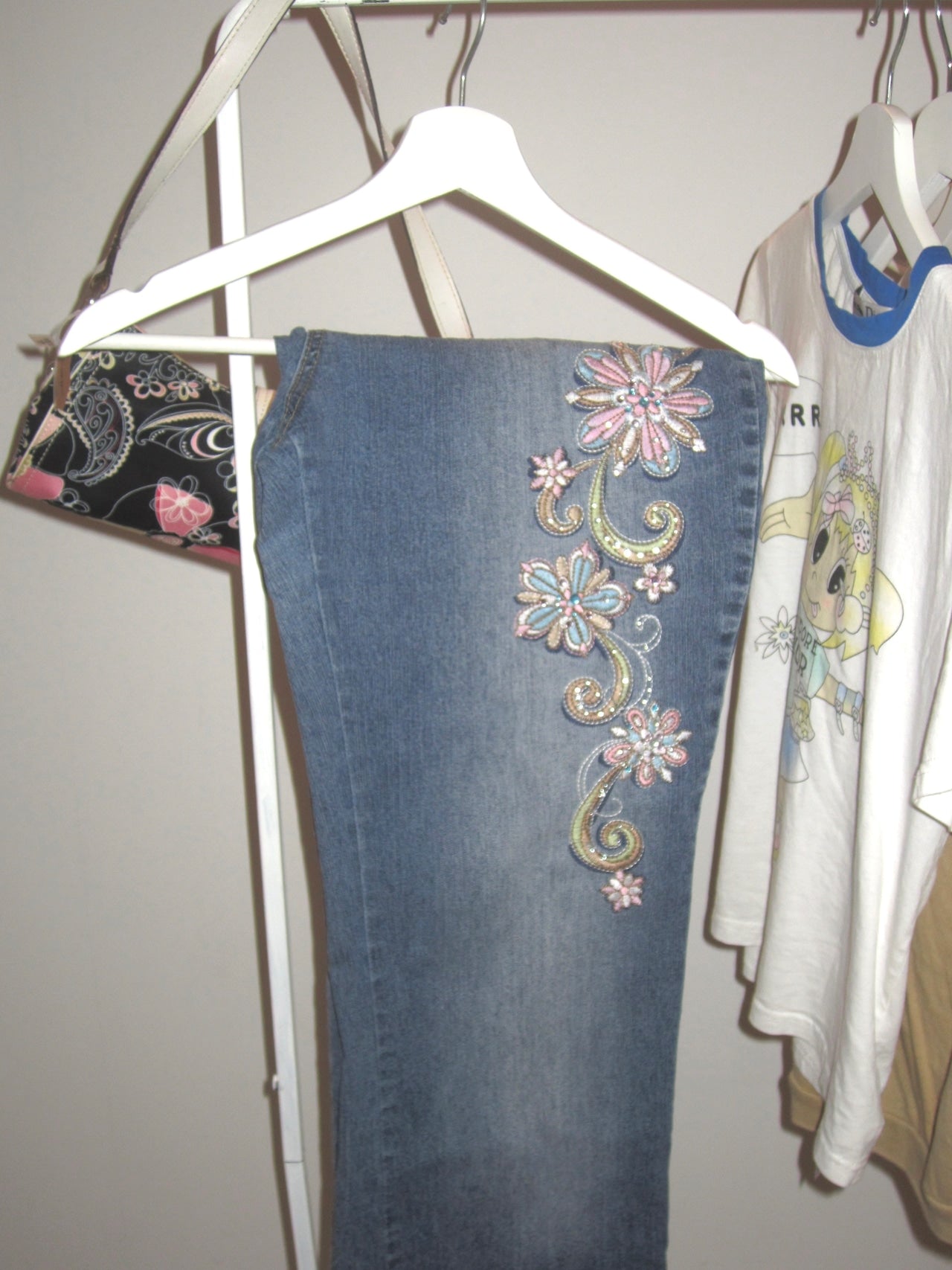 Y2K angels super embroidered denim
