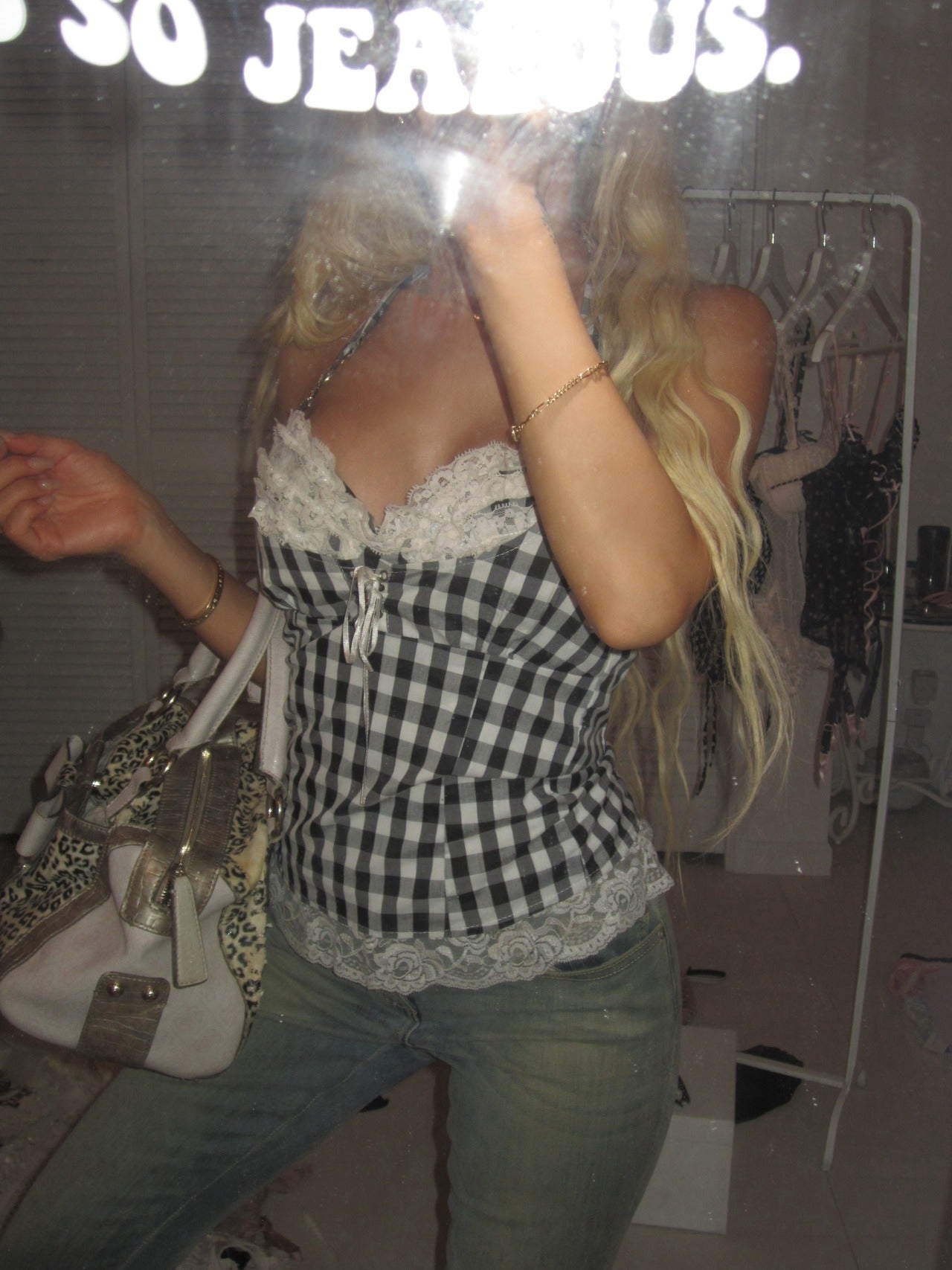 Vintage rabbit bustier top