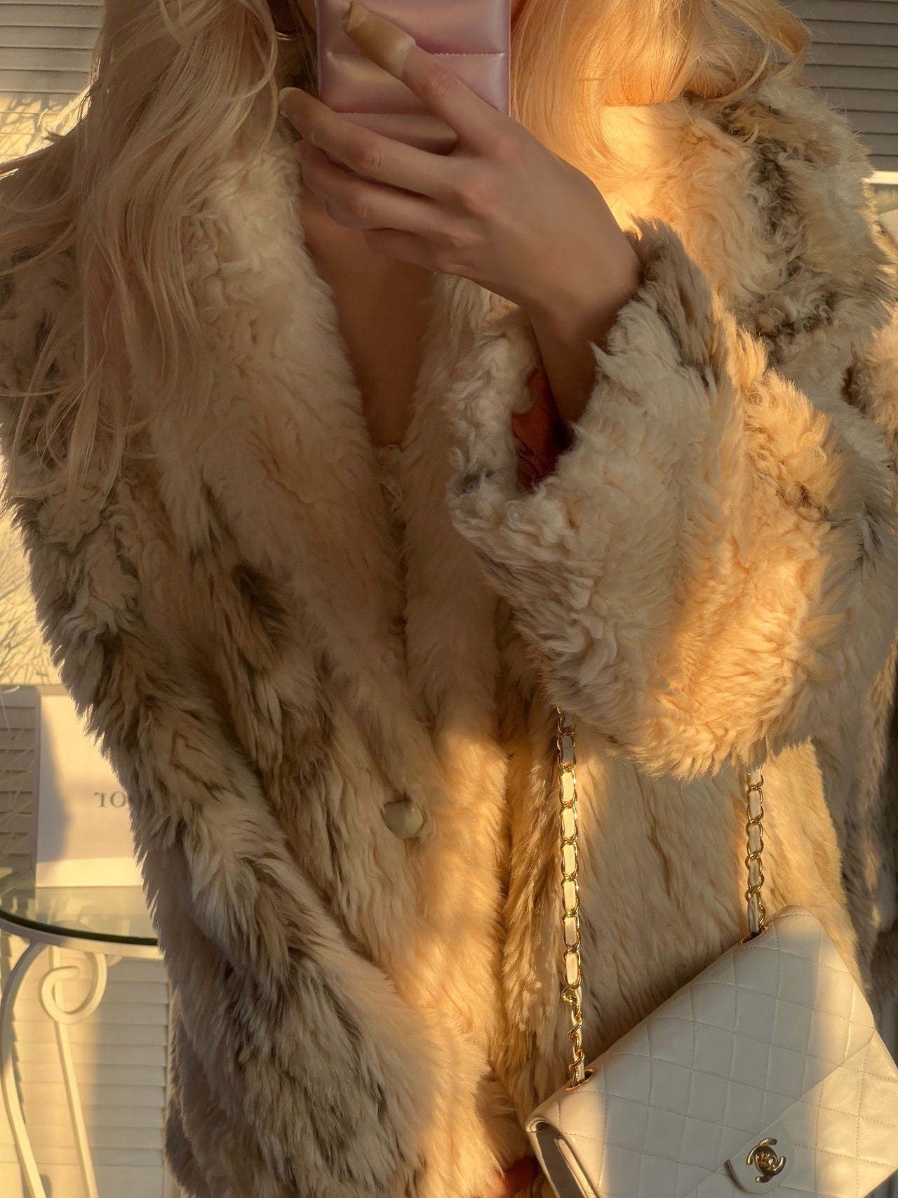 American signature faux fur coat