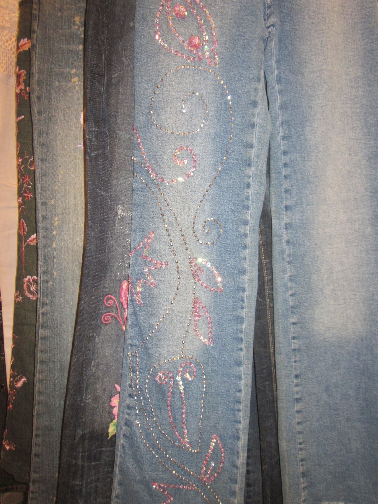 Vintage 00s angels sequin denim