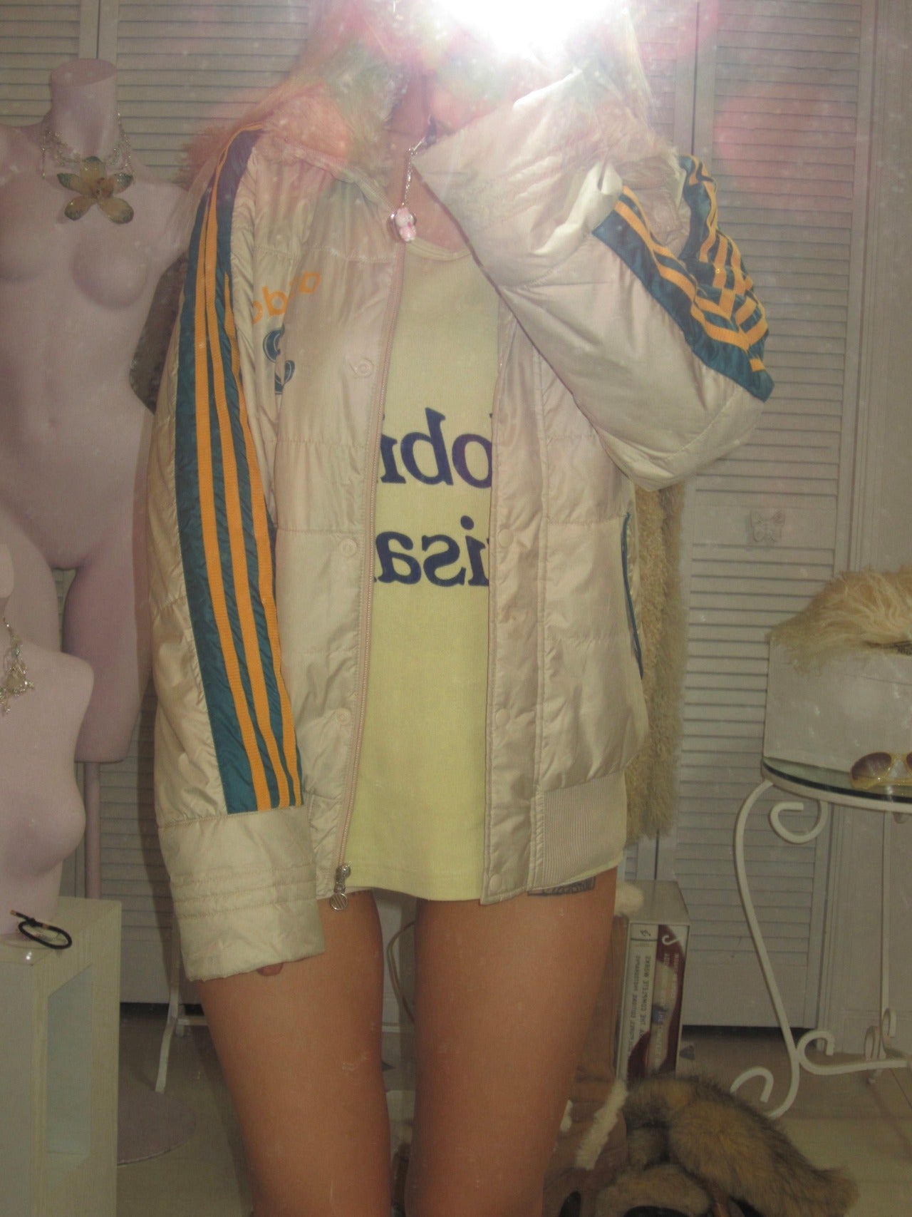 Vintage adidas nylon puffer jacket