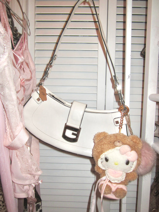 Vintage guess white buckle bag