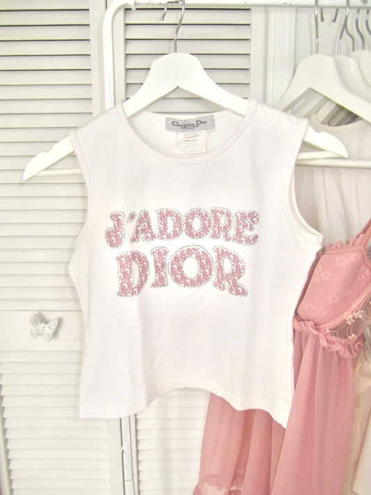 Vintage Dior rhinestone tank