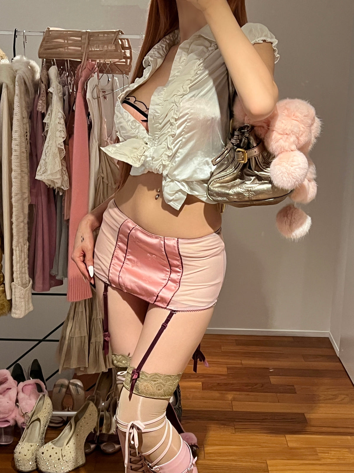 Ivory Crystal Ruffles