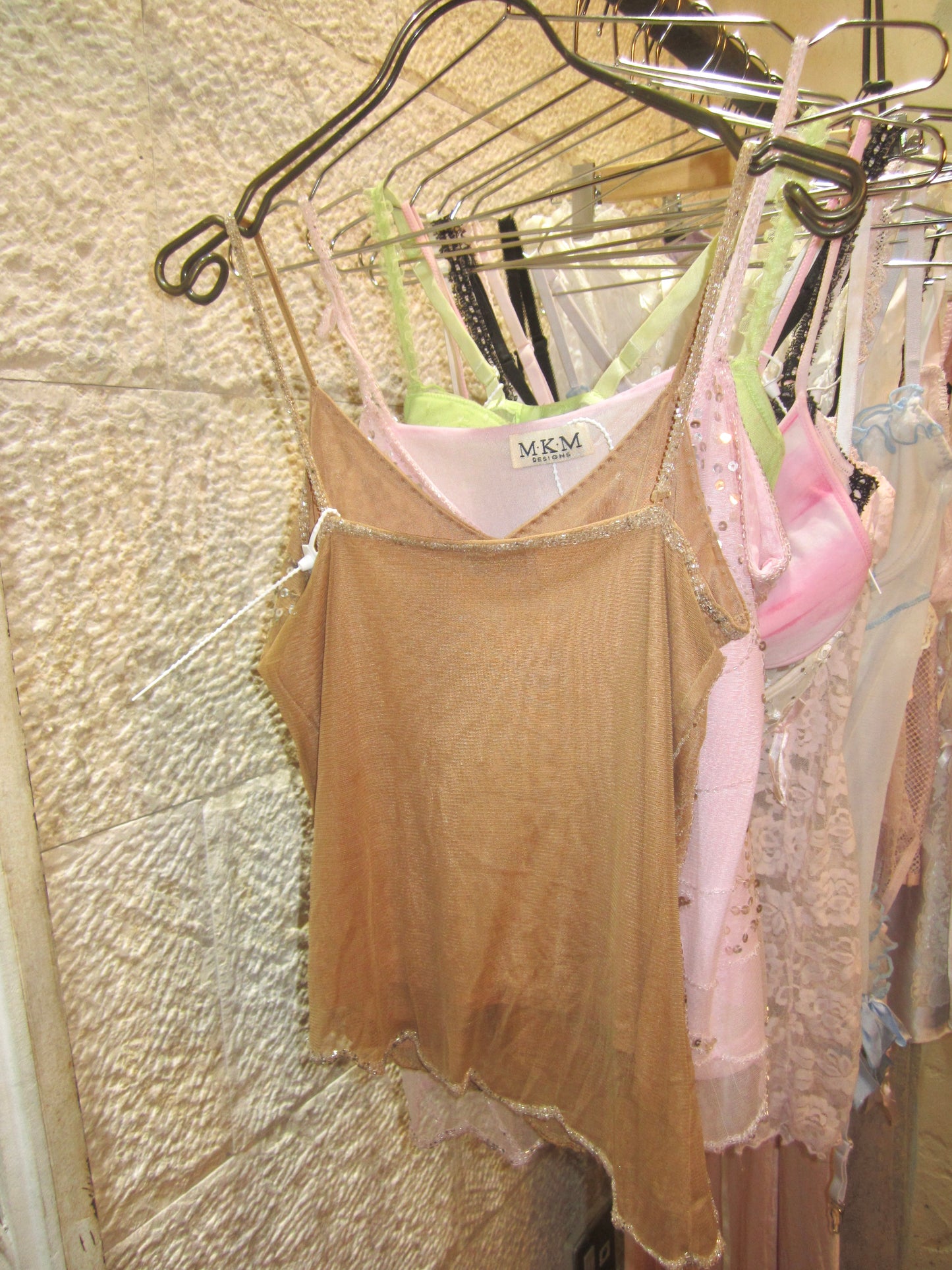 Terms in Beige sequin camisole