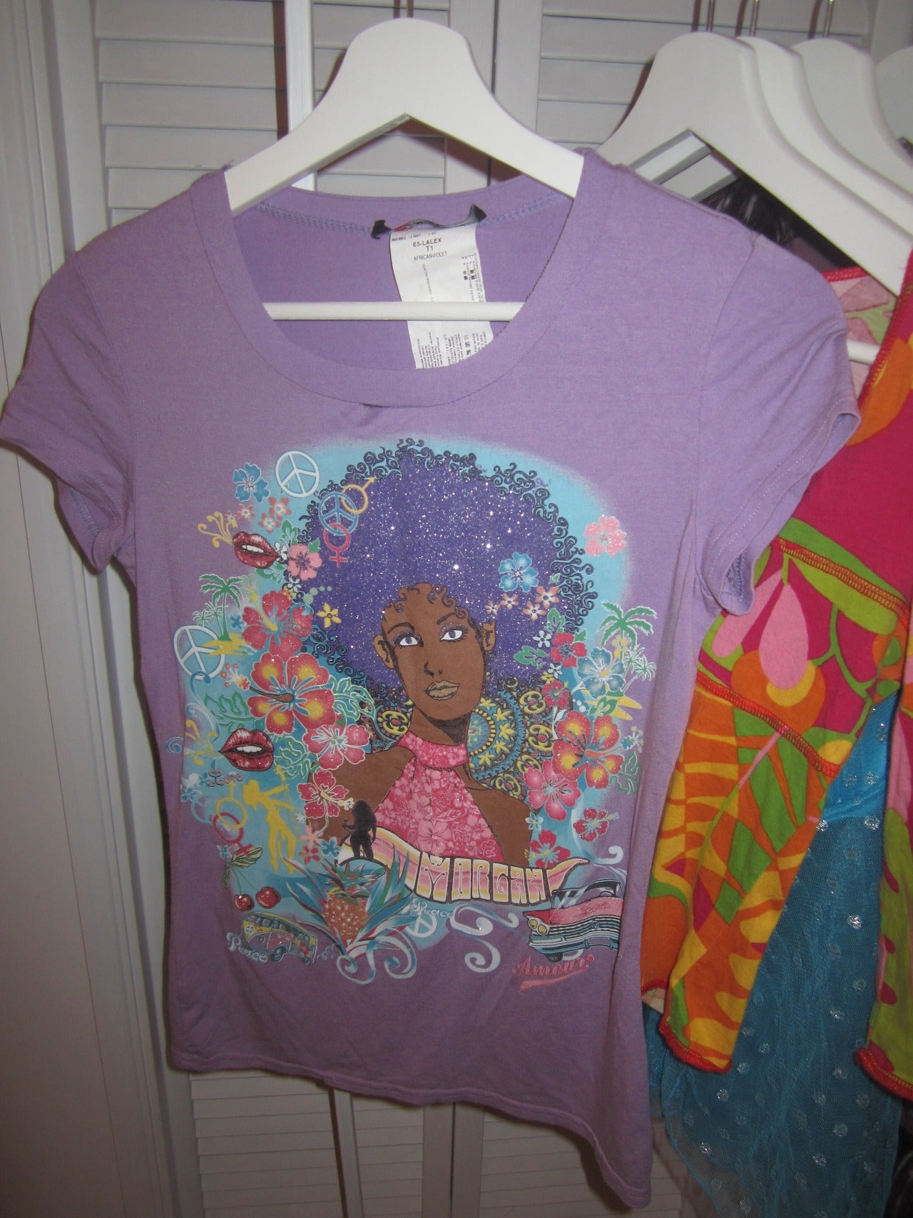 Cosmic bloom glitter tee