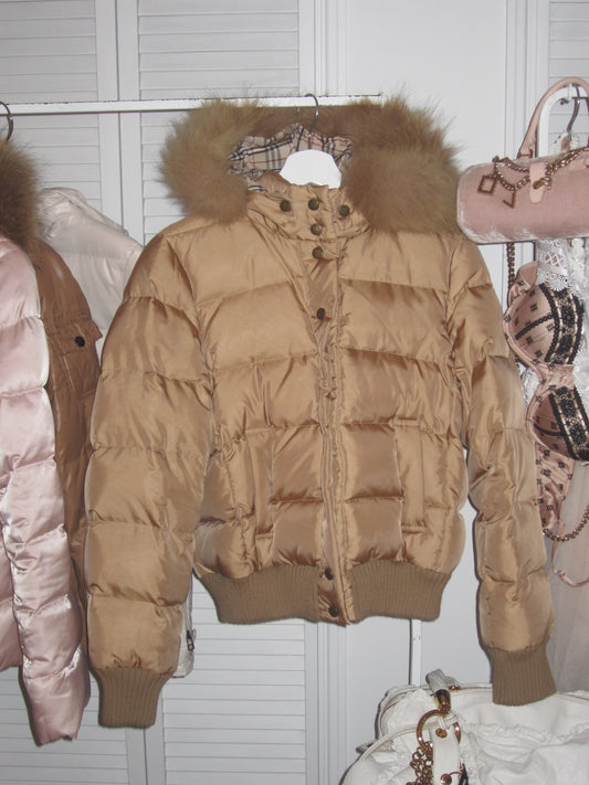 Burberry brown down jacket