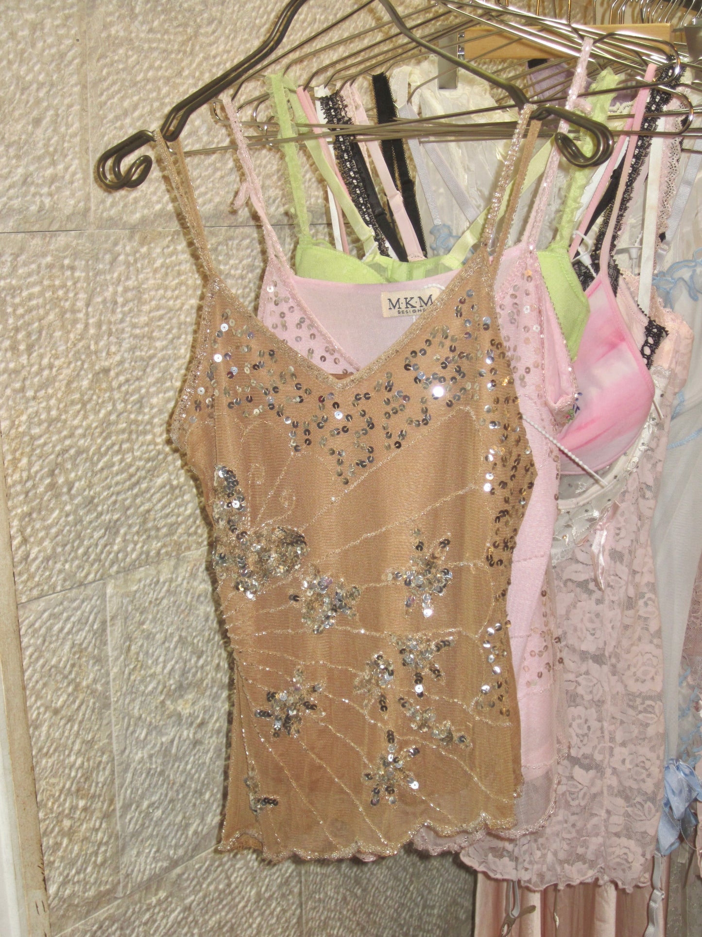 Terms in Beige sequin camisole