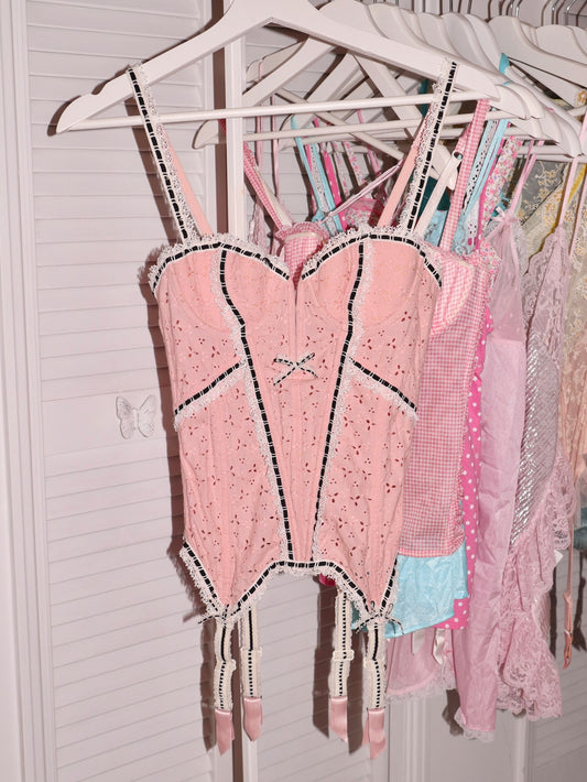 Chantal Thomass french vintage bubble gum pink bustier