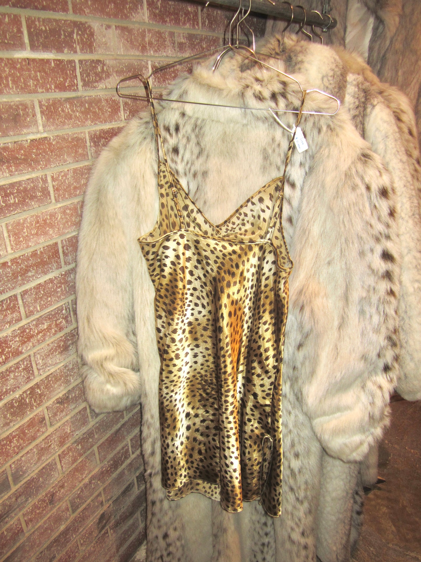 American Vintage Leopard print slip dress.