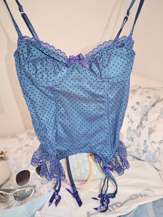 2000s vintage Victoria’s Secret navy bustier