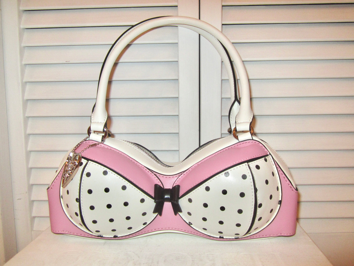 Pink Dot Bow Bag