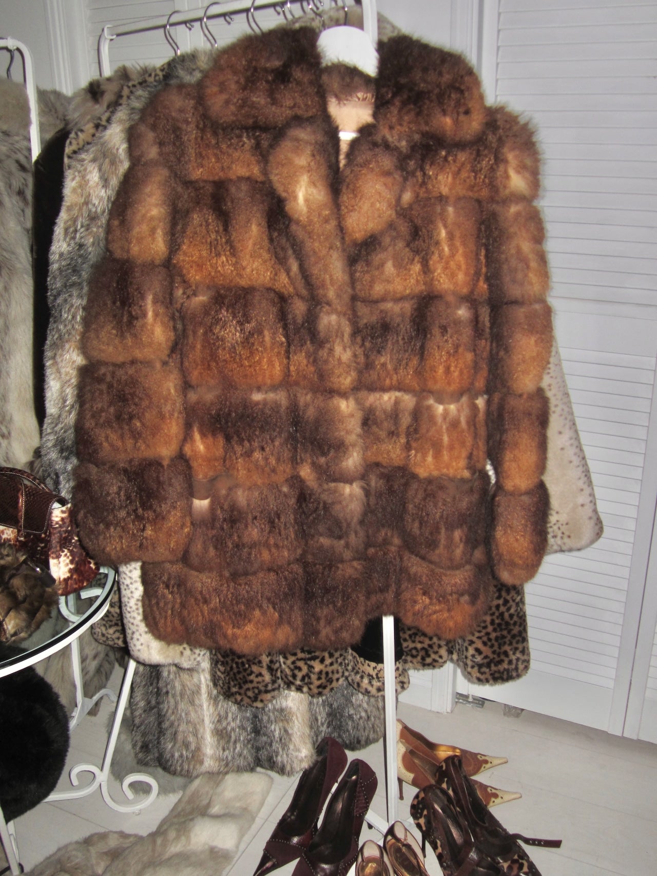 Fluffy bear faux fur coat