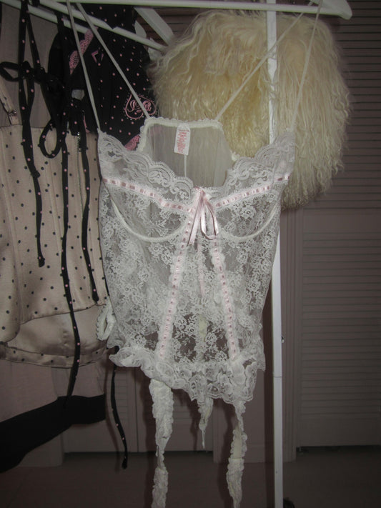 Secret tea time vintage lace corset top