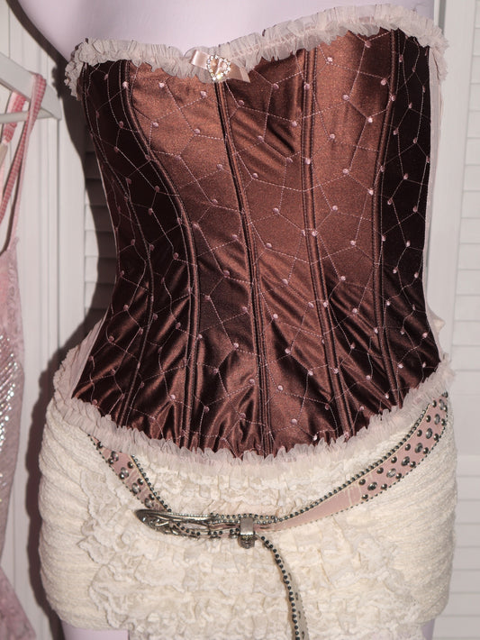 Passionata French vintage bustier & shorts(brown)