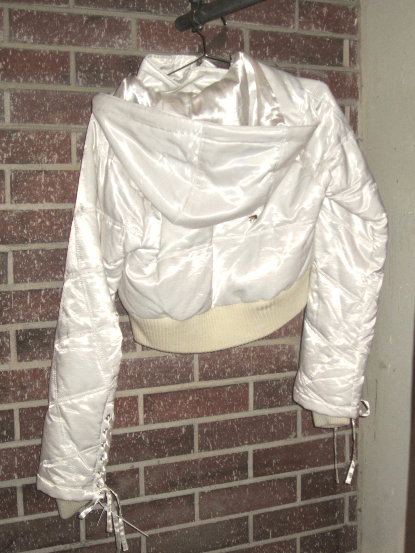 00s Bebe white cropped jacket