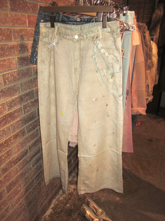 Dusty Canvas printed Denim