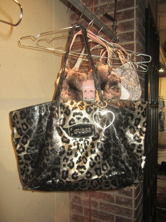 Vintage guess black panther tote bag